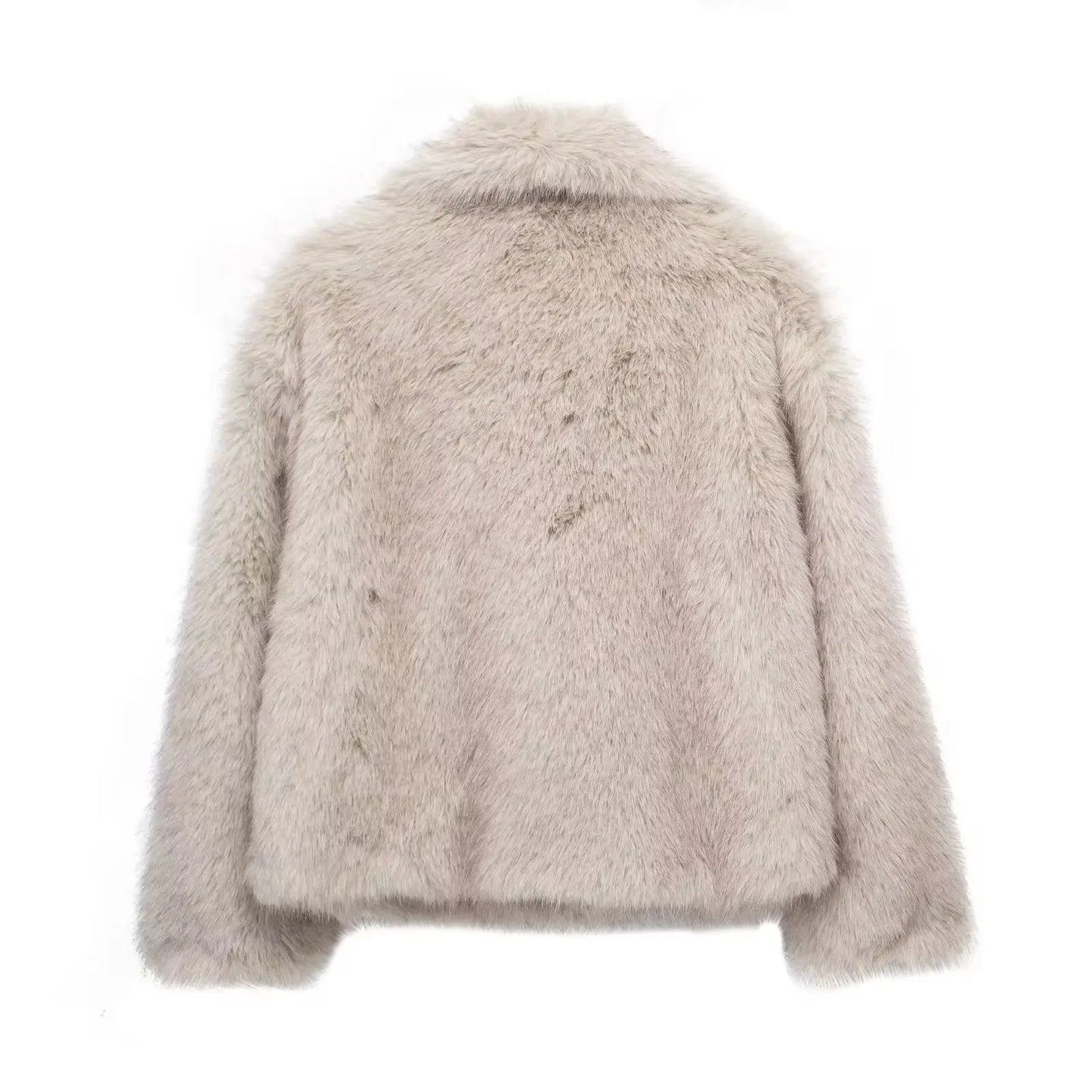 Women's Short Faux Fur Long Sleeve Coat