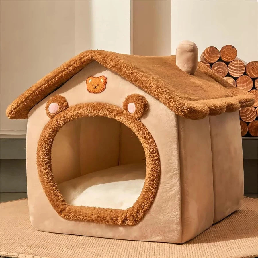 Foldable pet house, removable and washable