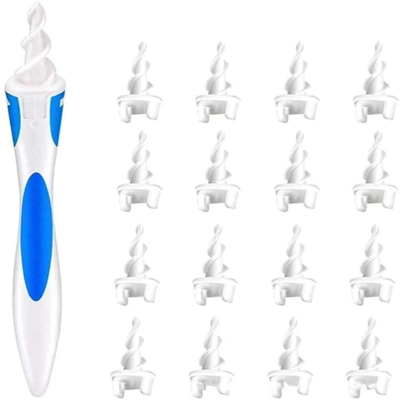 16pcs Hot New Arrival Spiral Ear Cleaner Silicon Spoon Set Soft for Personal Wax Remover Cleaning Beauty Health Care Scoop Tools