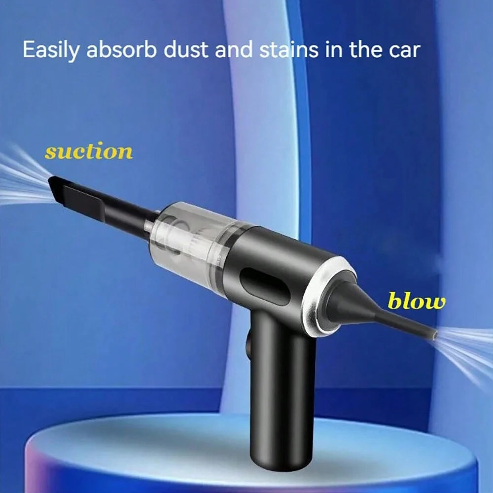 Compact vacuum cleaner with suction and blowing