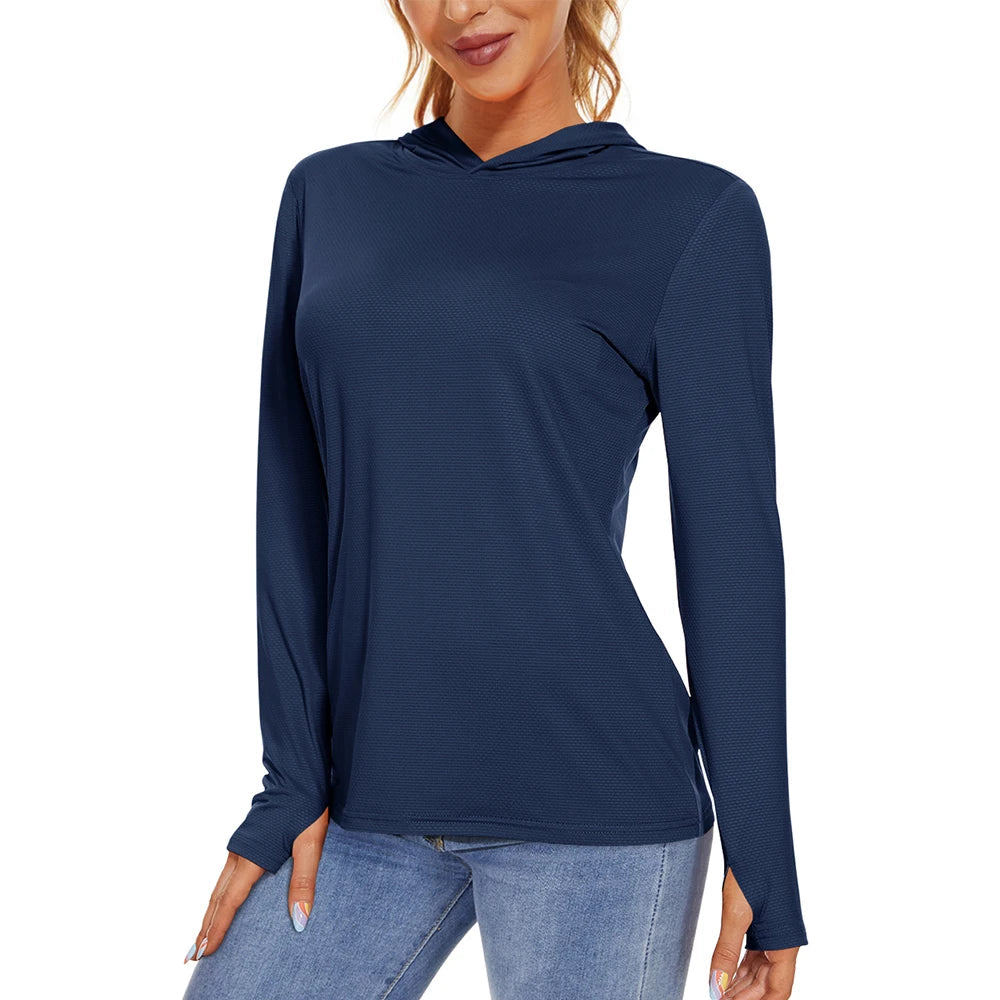 Long Sleeve Sports T-Shirt with Hood