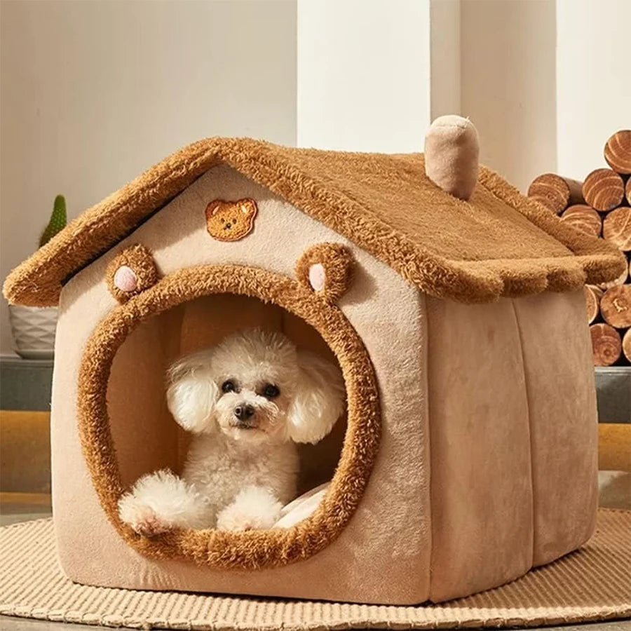 Foldable pet house, removable and washable
