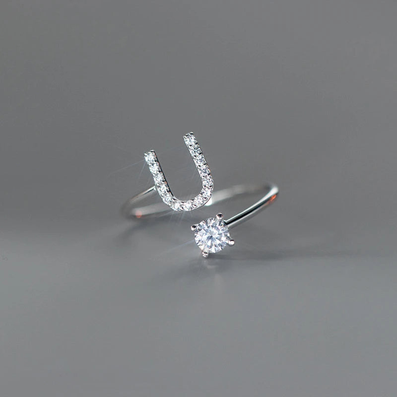 Soft ring for women, letter ring