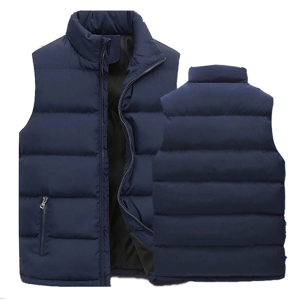 Men's Casual Warm Waterproof Sleeveless Jacket