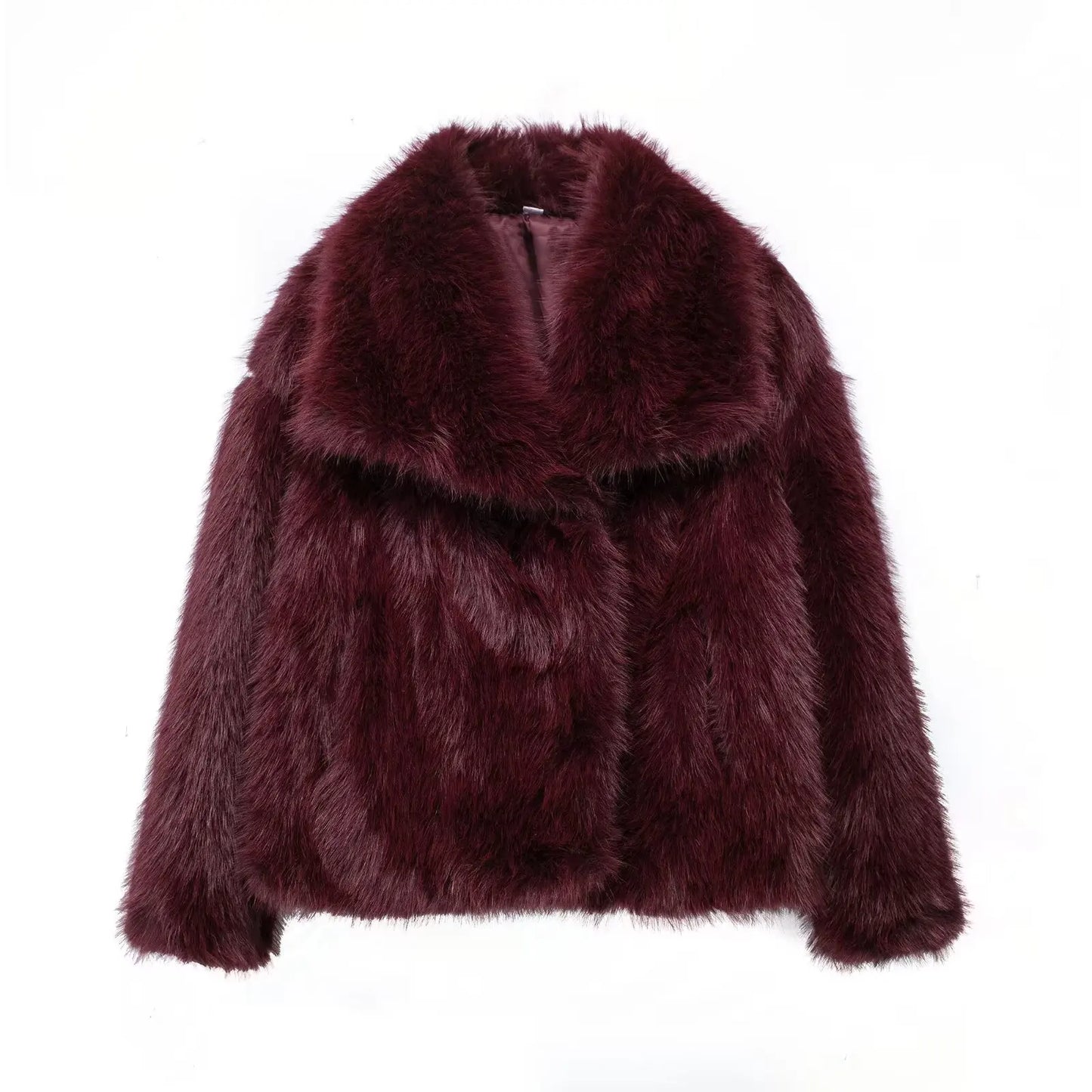 Women's Short Faux Fur Long Sleeve Coat