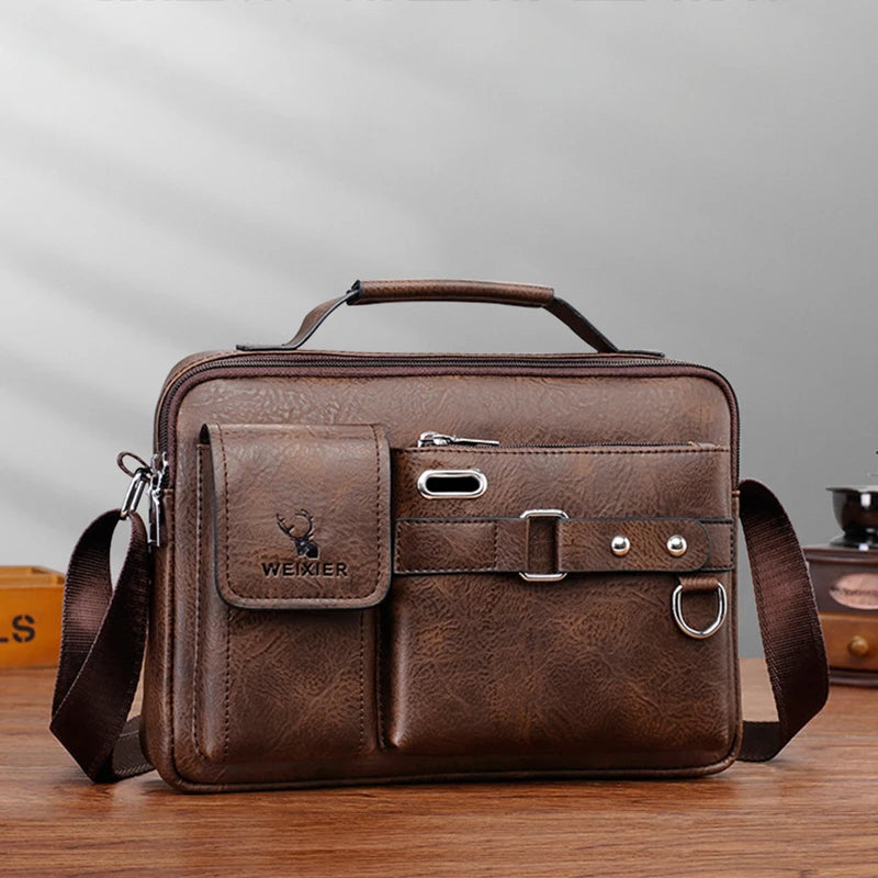 Men's leather handbag, business bag