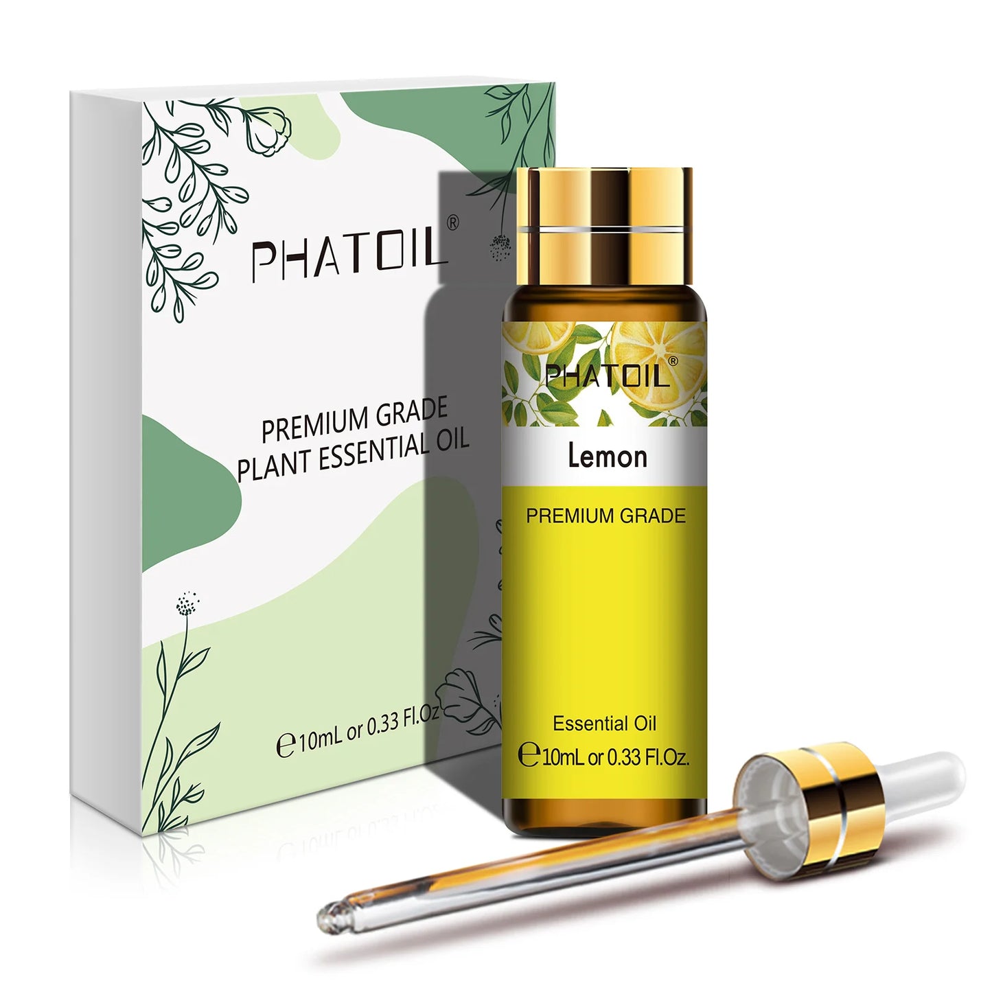 PHATOIL 10ml Sandalwood Lemon Essential Oil Pure Natural Frankincense Thyme Tea tree Rosemary Geranium Oils for Diffuser DIY