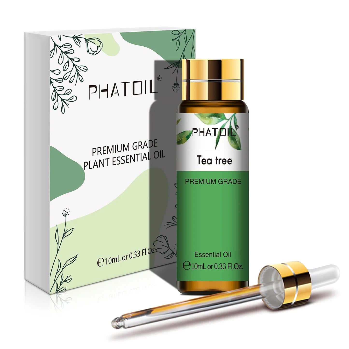 PHATOIL 10ml Sandalwood Lemon Essential Oil Pure Natural Frankincense Thyme Tea tree Rosemary Geranium Oils for Diffuser DIY