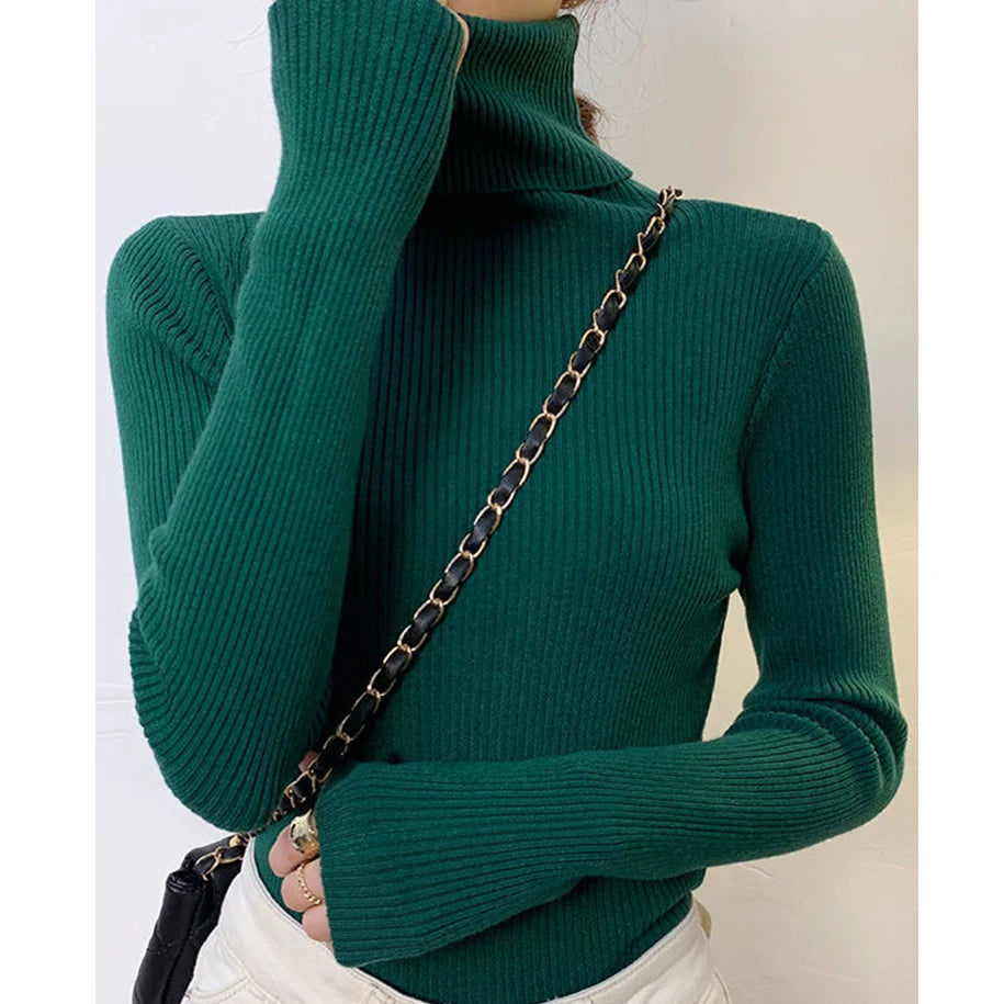 Autumn Women's Turtleneck Cashmere Sweater