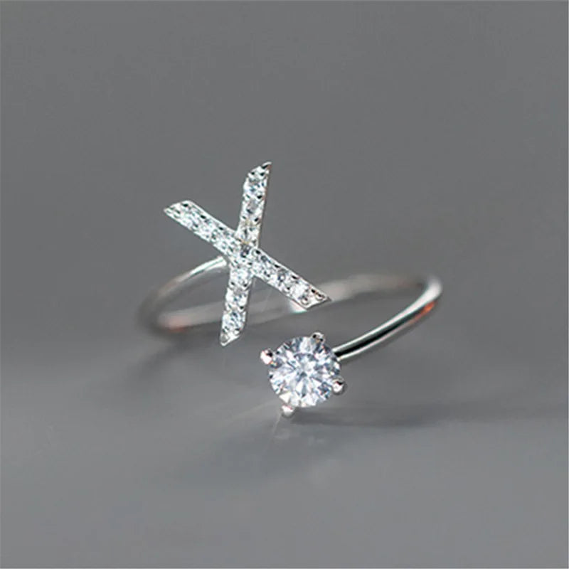 Soft ring for women, letter ring