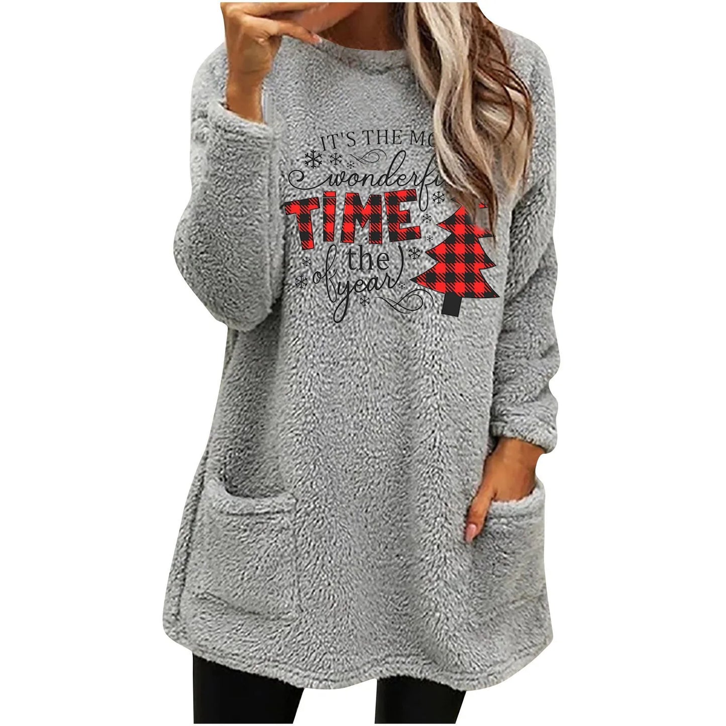 Long winter blouse, with beautiful and elegant print