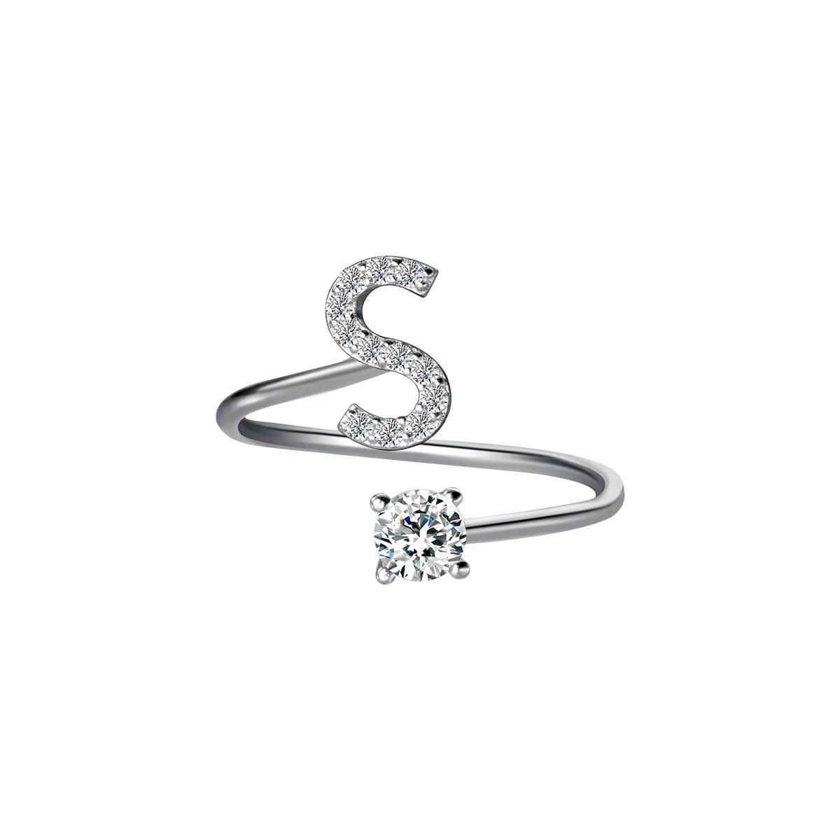 Soft ring for women, letter ring
