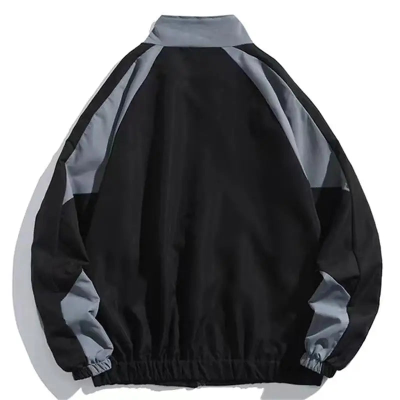 Men's Reflective Striped Jacket Hip Hop Streetwear Zipper Coat Windbreaker Jacket