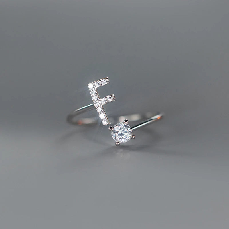 Soft ring for women, letter ring