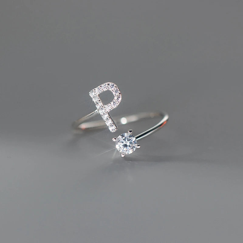Soft ring for women, letter ring