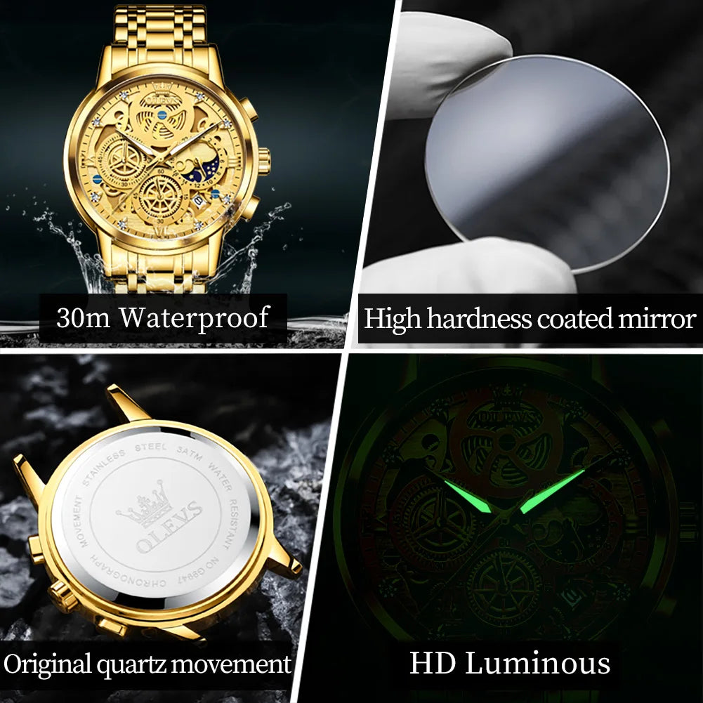 Luxury Fashion Men's Watch, Water Resistant