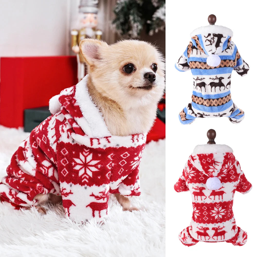 Warm dog pajamas, for winter