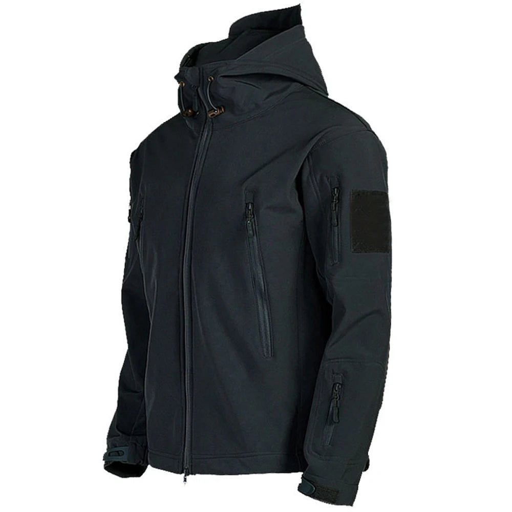 Men's Soft Shark Skin Military Jackets, Windproof and Water Resistant Tactical Jackets