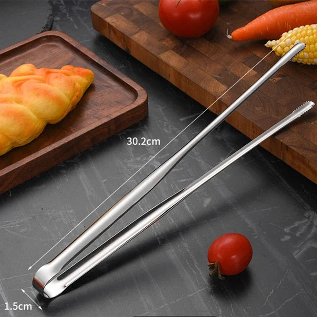 Stainless steel grill tongs