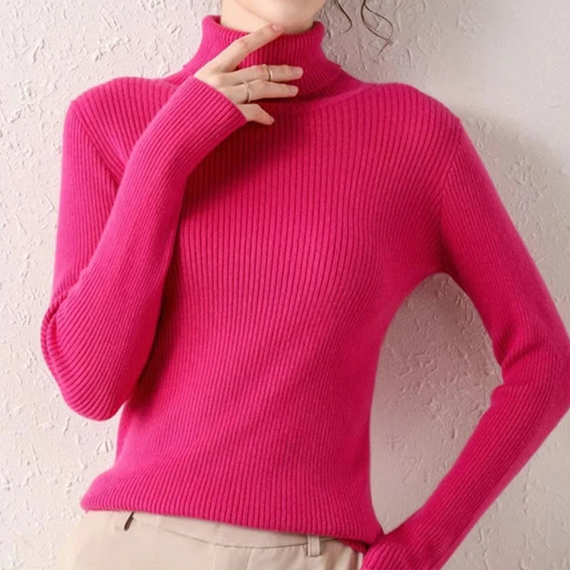 Autumn Women's Turtleneck Cashmere Sweater