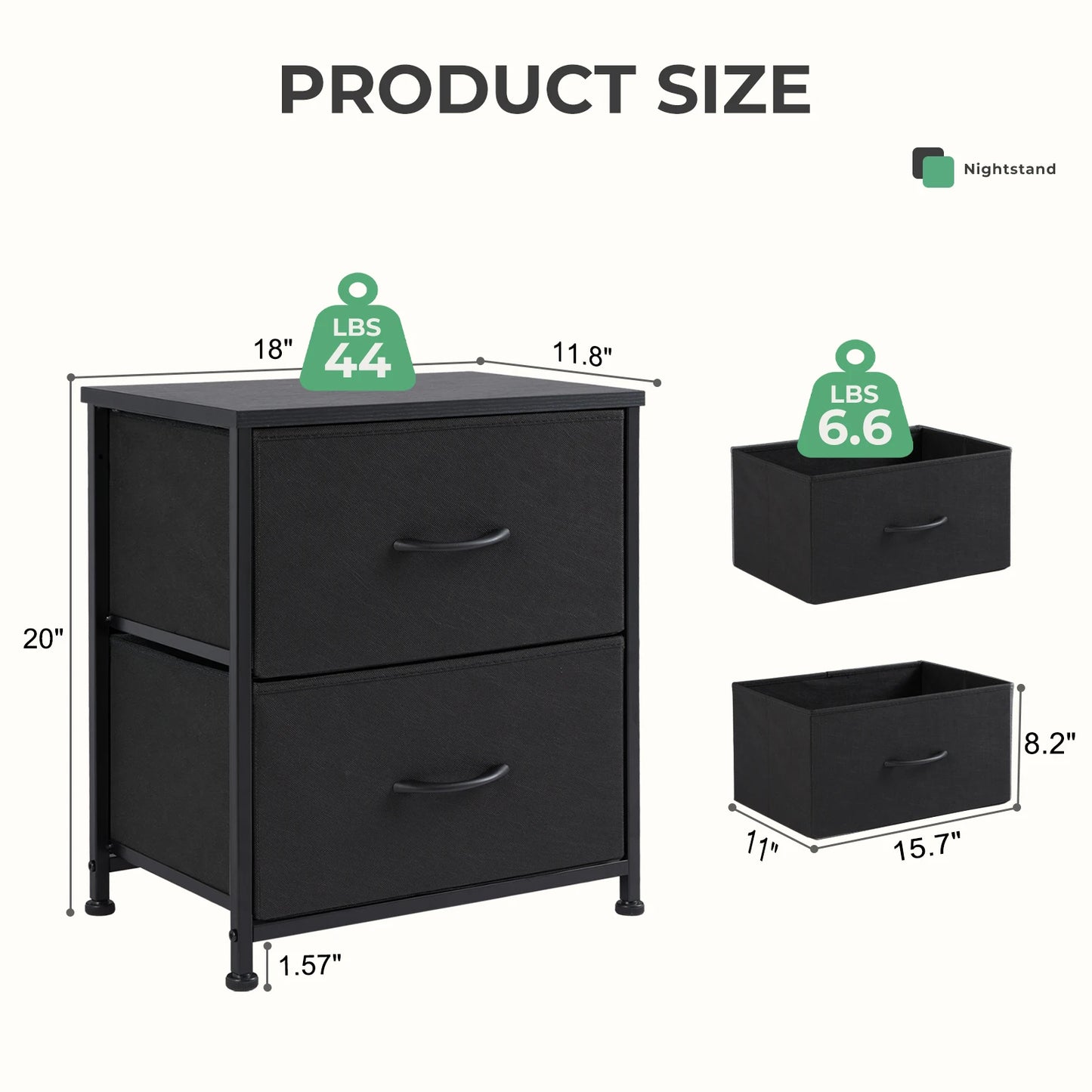 Layered living room chest of drawers set of 2 drawers