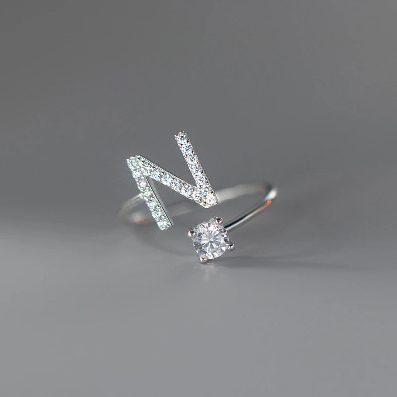 Soft ring for women, letter ring