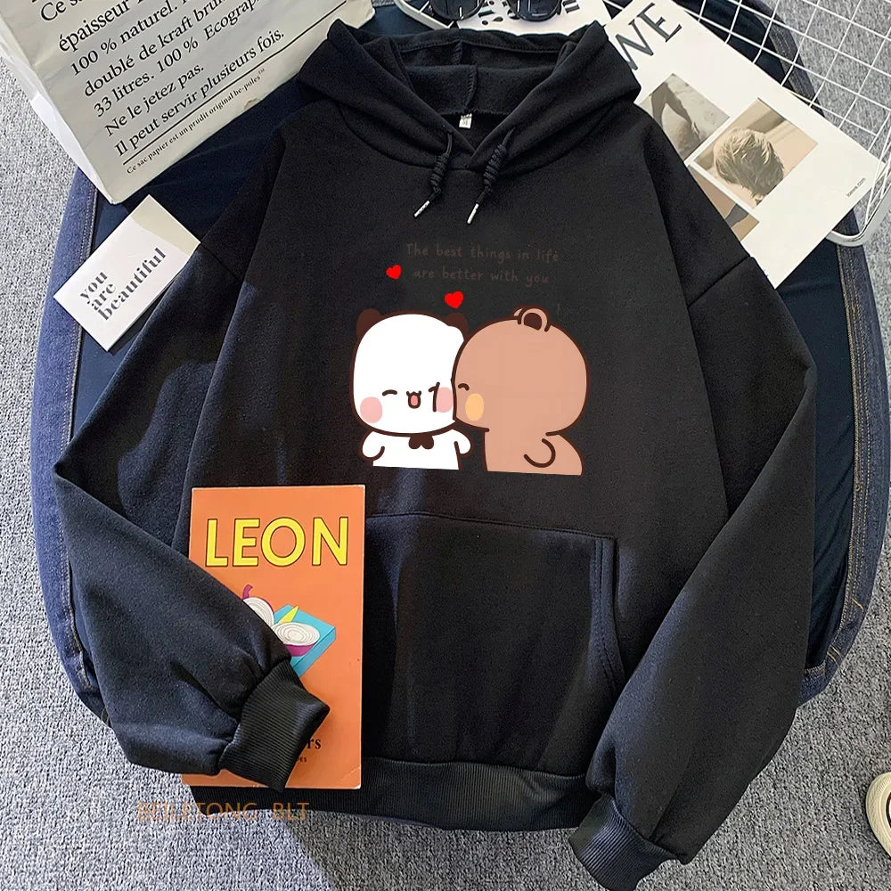 Men's and Women's Panda Sweatshirt, Long Sleeve Warm