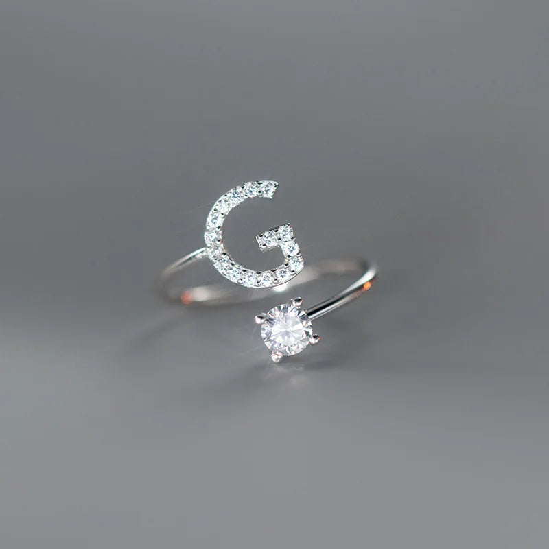 Soft ring for women, letter ring