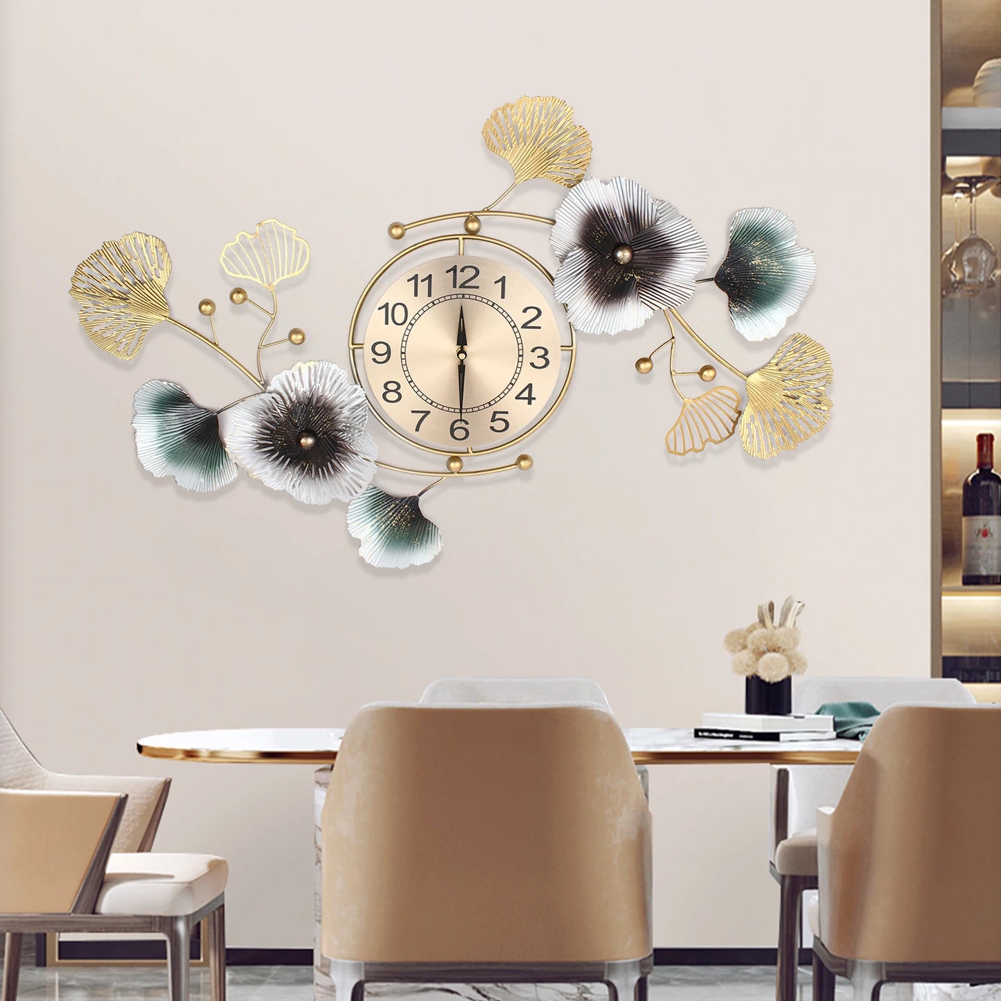 Wall clock with distinctive decoration
