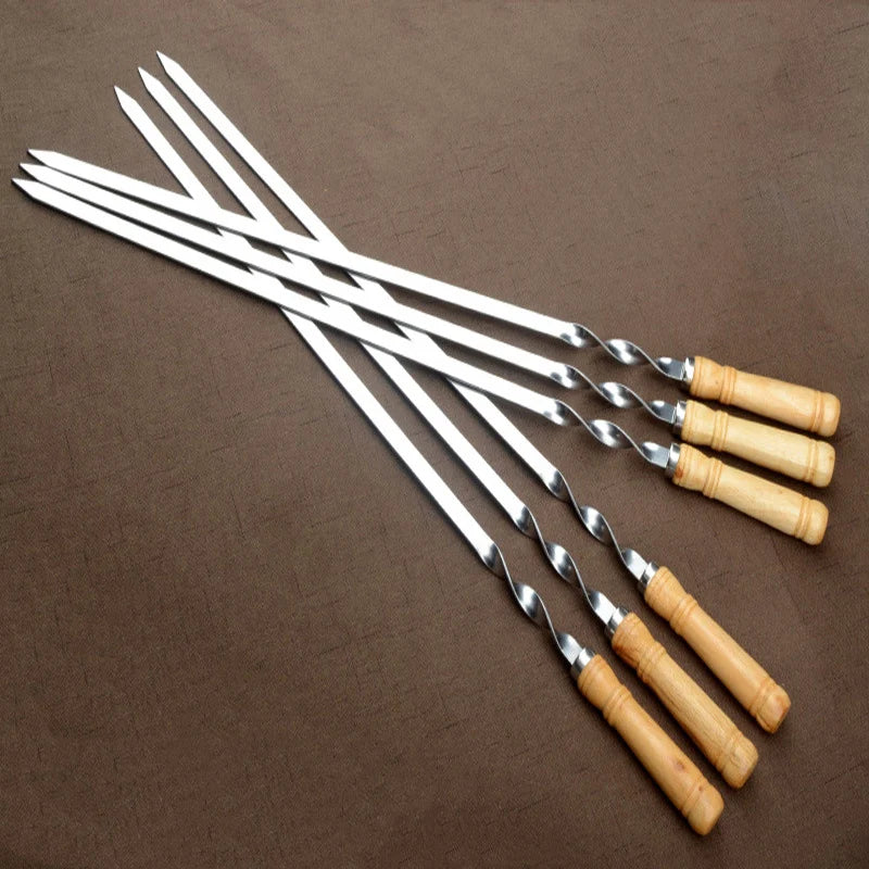 55cm large reusable stainless steel barbecue skewer