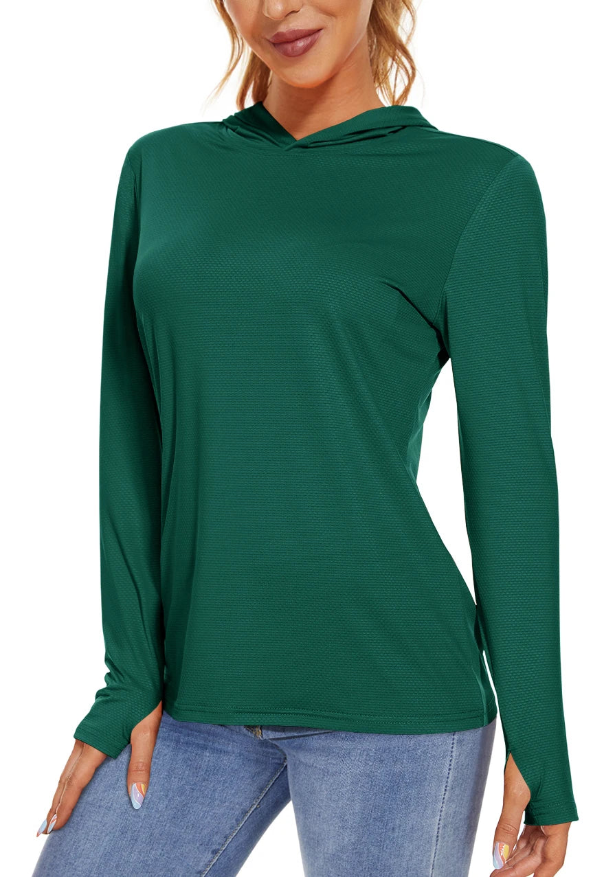 Long Sleeve Sports T-Shirt with Hood