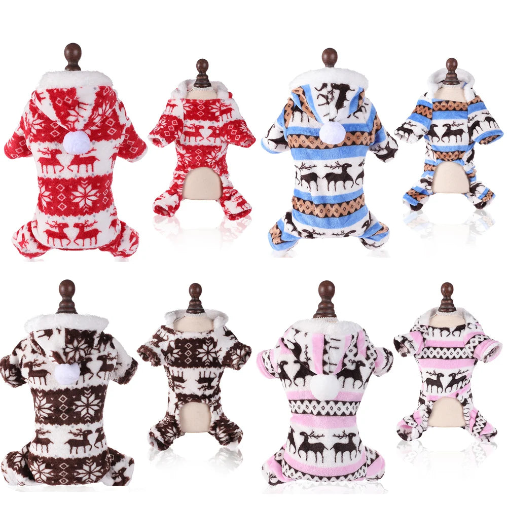 Warm dog pajamas, for winter