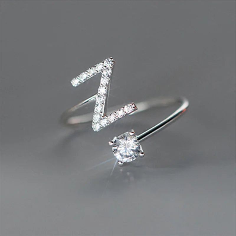 Soft ring for women, letter ring