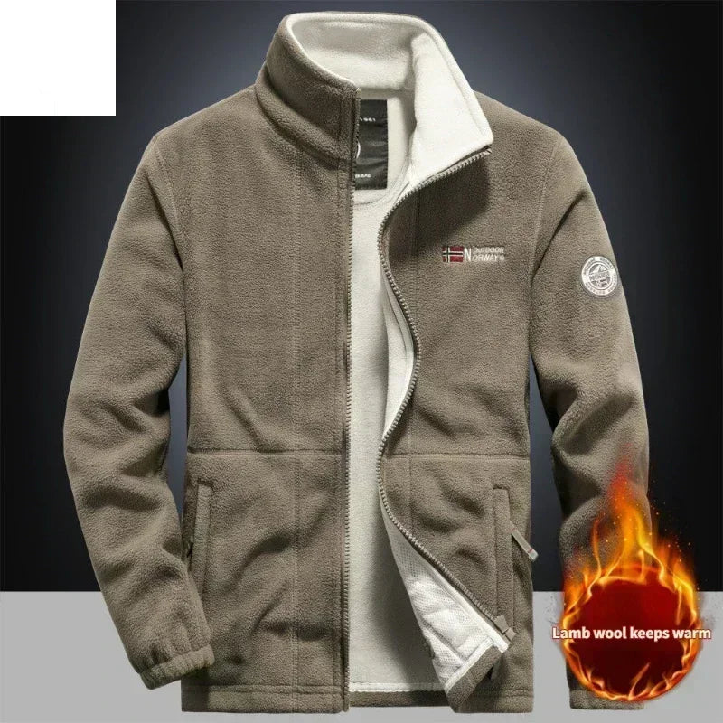 Men's Winter Warm Fleece Jacket Windproof Outerwear