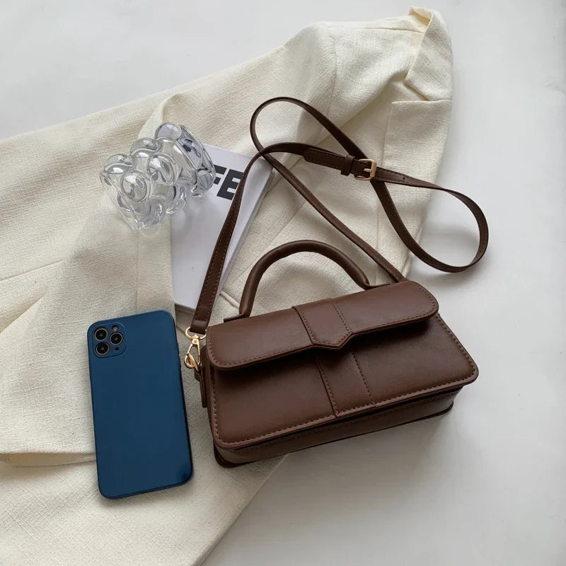 Women's PU Leather Shoulder Bag - Elegant Crossbody Bag
