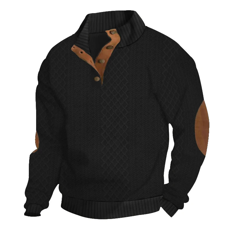 Casual warm, knitted, button-down jacket
