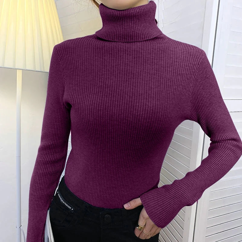 Autumn Women's Turtleneck Cashmere Sweater