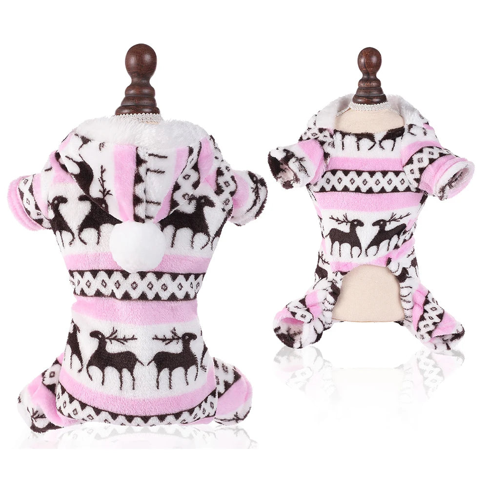 Warm dog pajamas, for winter