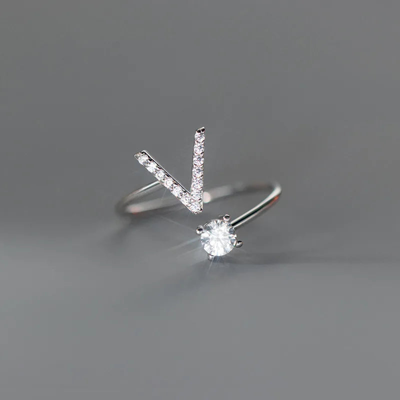 Soft ring for women, letter ring