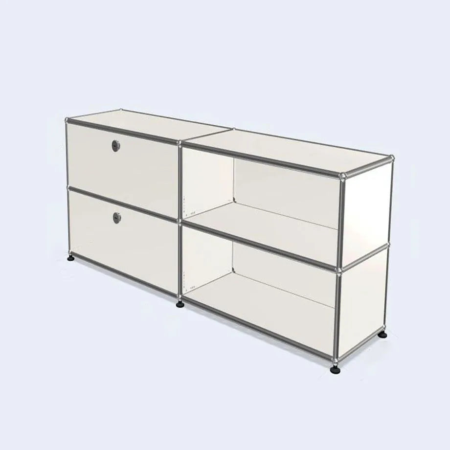 Living room side cabinet, stainless steel metal panel