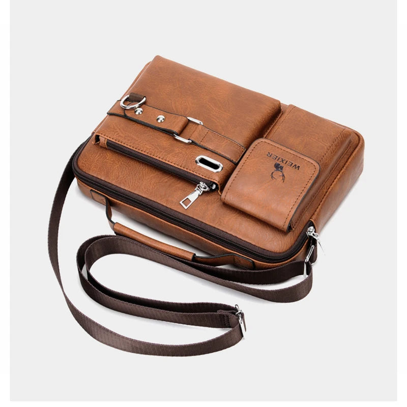 Men's leather handbag, business bag