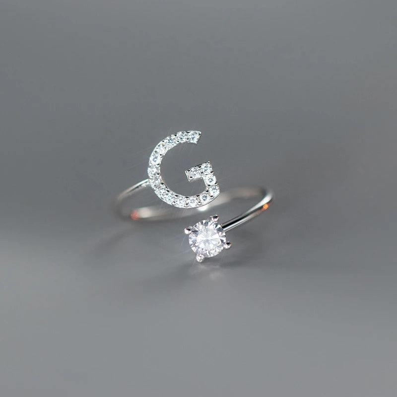 Soft ring for women, letter ring