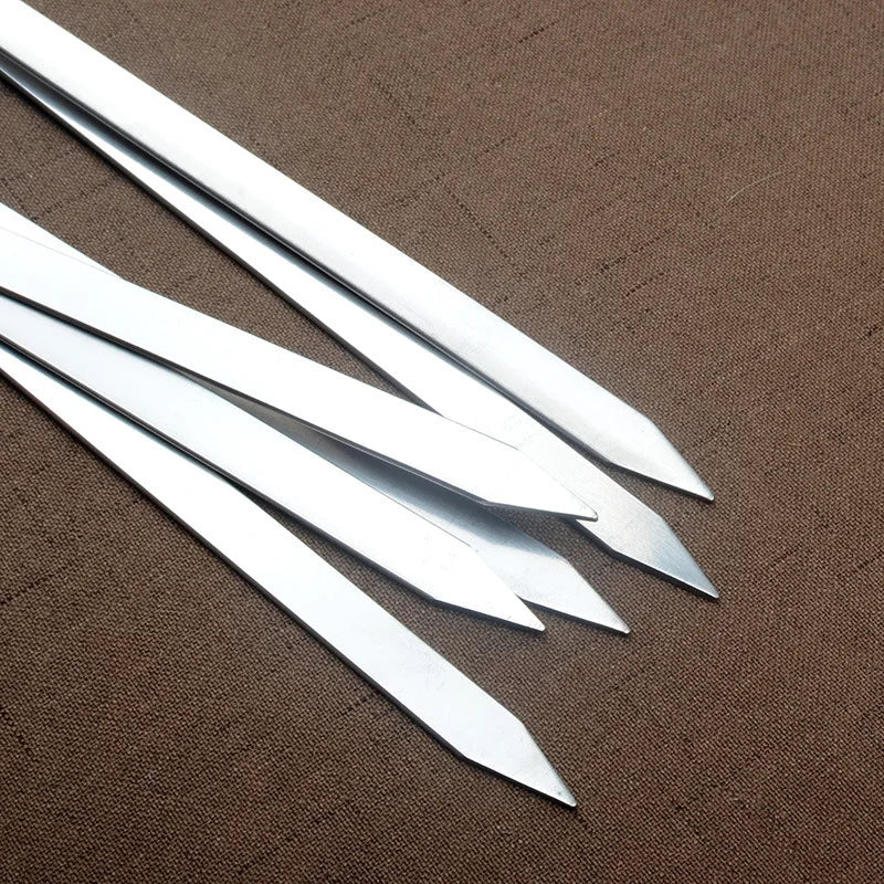 55cm large reusable stainless steel barbecue skewer