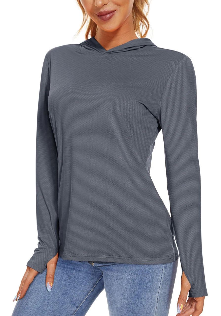 Long Sleeve Sports T-Shirt with Hood