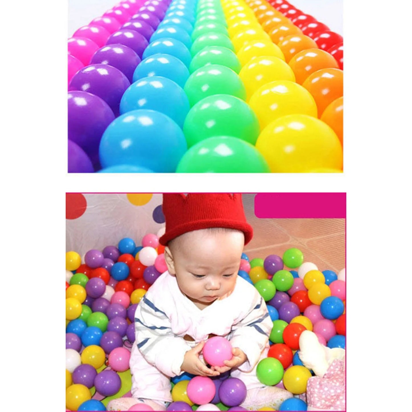 50/100PCS Outdoor Sport Ball Colorful Soft Water Pool Ocean Wave Ball Baby Children Funny Toys Eco-Friendly Stress Air Ball