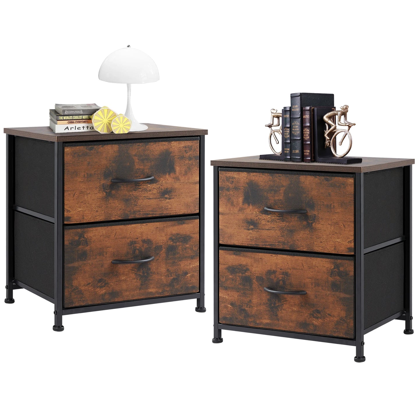 Layered living room chest of drawers set of 2 drawers