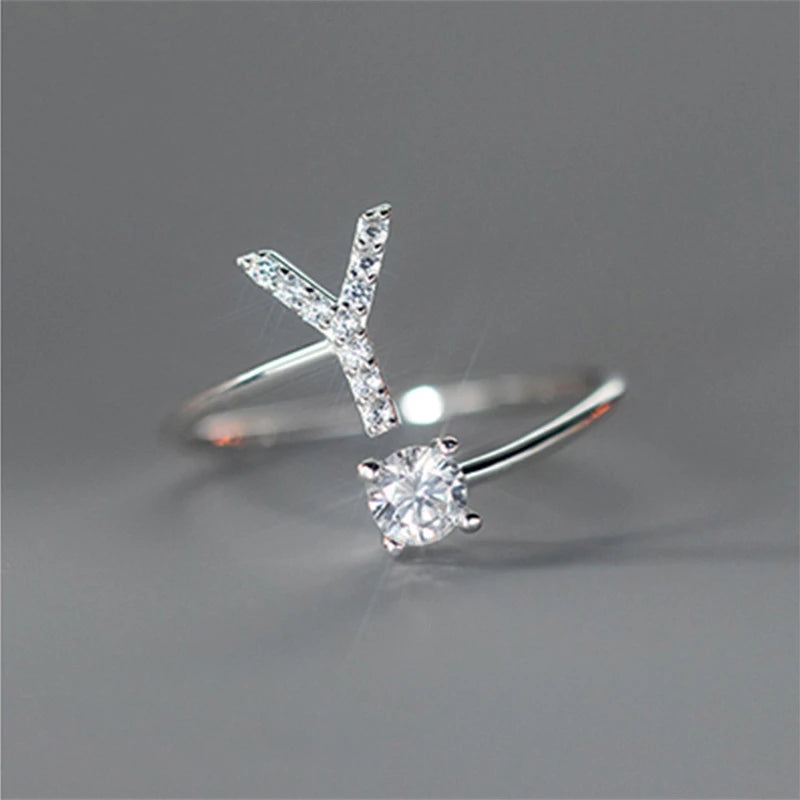 Soft ring for women, letter ring
