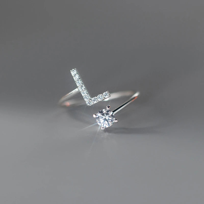 Soft ring for women, letter ring