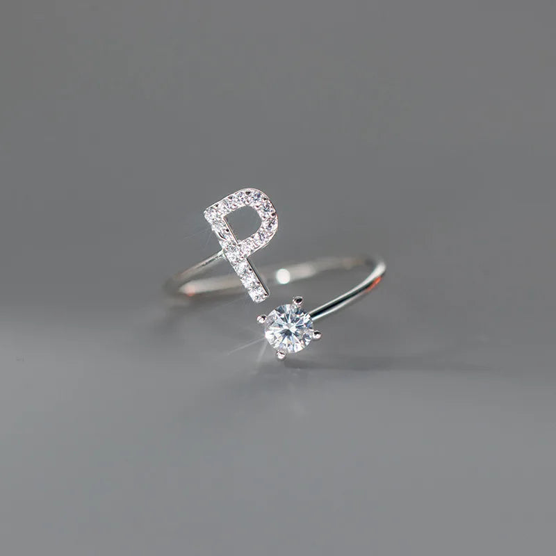 Soft ring for women, letter ring