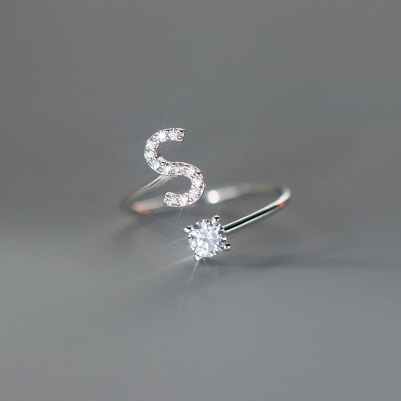 Soft ring for women, letter ring